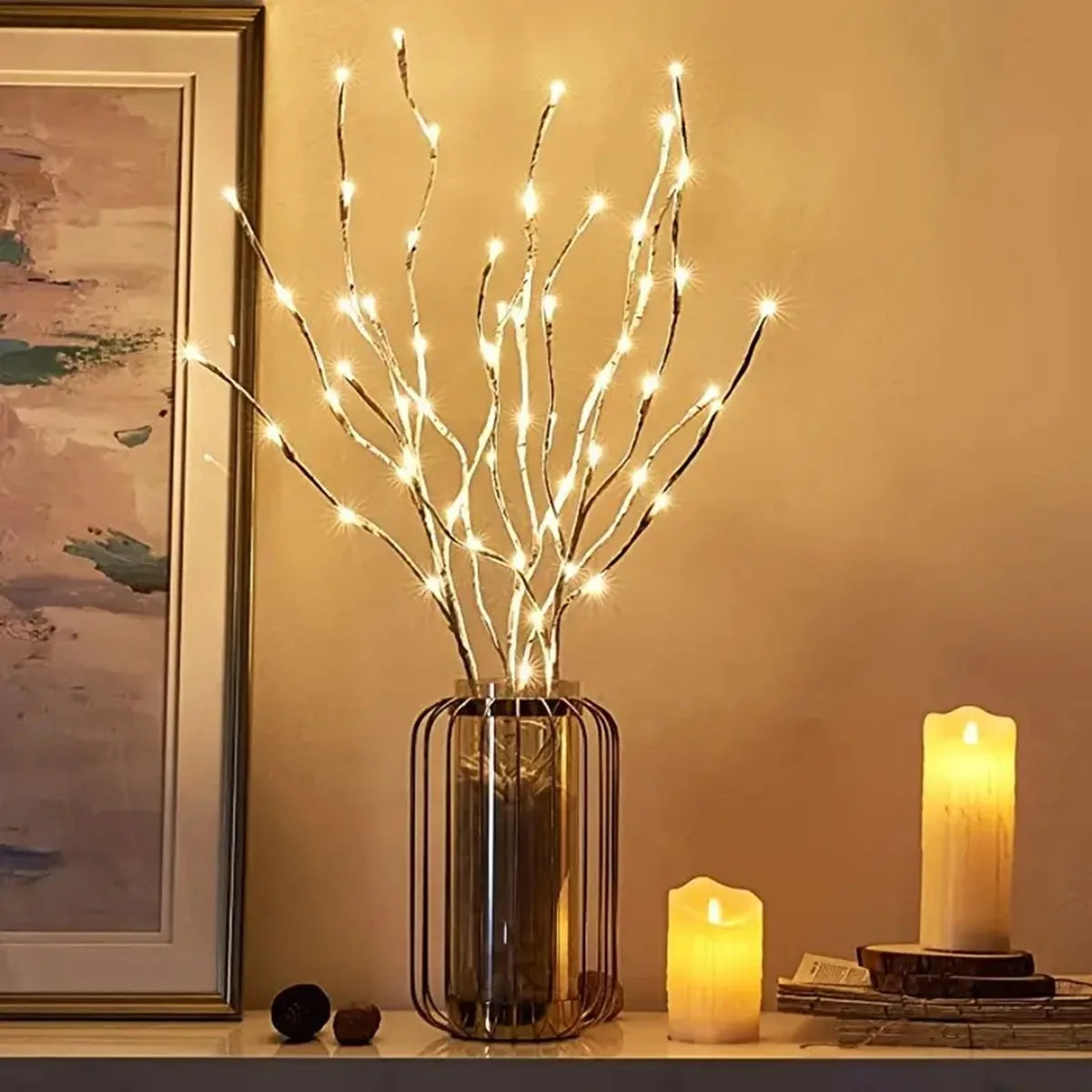 White Birch Branch LED Lights