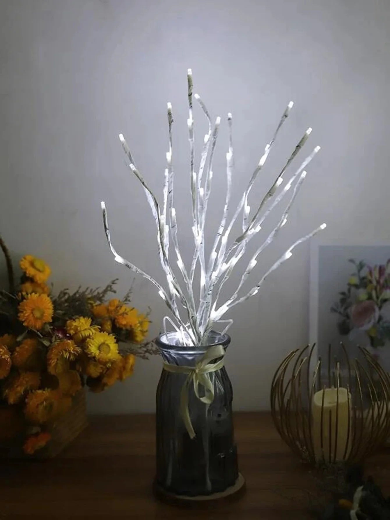 White Birch Branch LED Lights
