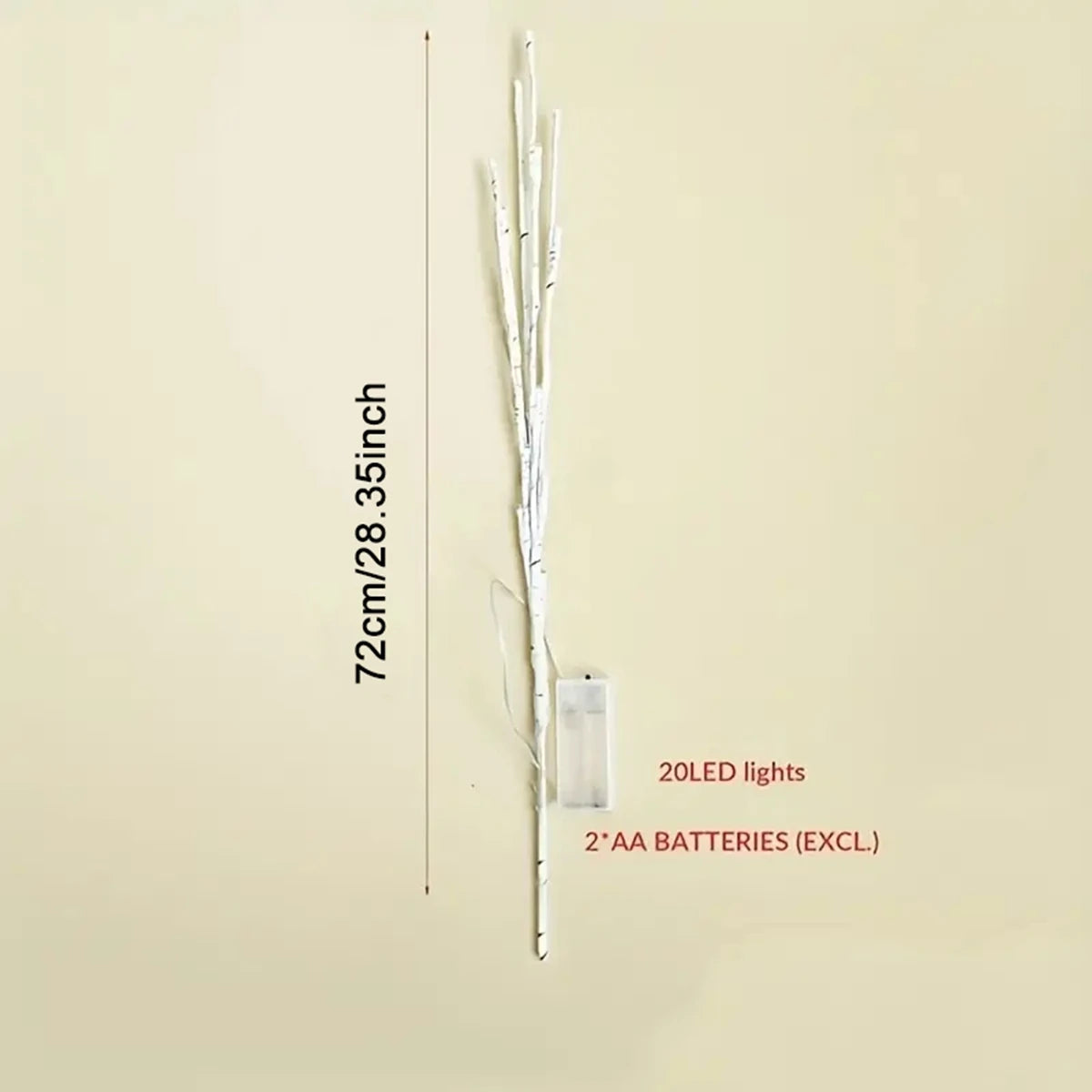 White Birch Branch LED Lights